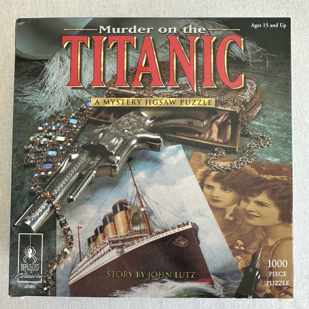 New, unopened box. Murder on the Titanic 1000 piece puzzle/game